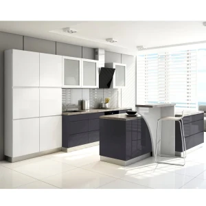 Zestaw mebli kuchennych LAMJA MDF 240cm, Styl nowoczesny, Layman