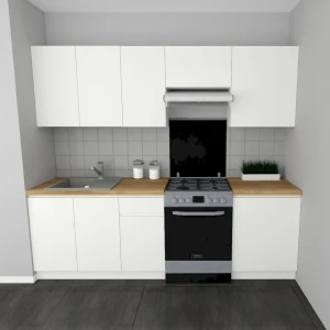 Zestaw mebli kuchennych CAMPARI 240cm, Styl nowoczesny, Layman 