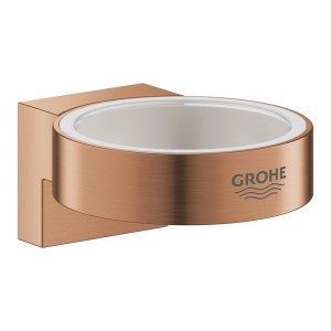 Uchwyt do dozownika do mydła do powieszenia  metal efekt miedzi, Grohe Selection brushed warm sunset