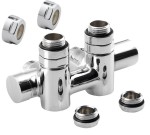  Zestaw przyłączeniowy zespolony,  rozstaw 50mm, prawy chrom  TWIN COMBI
