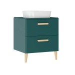 SZAFKA 60x70x52 cm POD UMYWALKĘ PATARA Z SZUFLADAMI , zielony mat PATARA CREAVIT