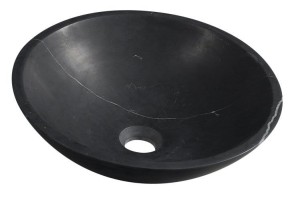  Umywalka kamienna 40x12 cm, czarny Marquin mat BLOK 