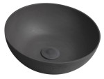 Umywalka betonowa 39x14 cm antracyt  z korkiem , FORMIGO