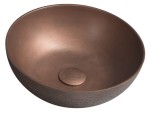 Umywalka betonowa 39x14 cm z korkiem , miedź FORMIGO 