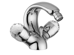 Bateria bidetowa z korkiem automatycznym - uchwyty STRASS® Swarovski® Crystal, Persia 