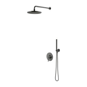 Deszczownica 25 cm - system prysznicowy podtynkowy Y , grafit