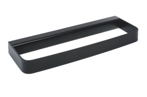 Wieszak na ręcznik na bok szafki 25 cm nawiercenie lub przyklejenie 3M, BELLA czarny mat