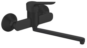 Bateria kuchenna ścienna , wylewka  220 mm, czarny mat LOTTA