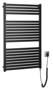 Grzejnik elektryczny 60x97 cm 400W, czarny mat TONDI-E 
