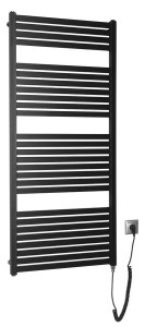 Grzejnik elektryczny 60x133 cm 600W, czarny mat TONDI-E   