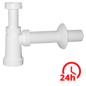 Syfon umywalkowy 5/4', odpływ 40mm, plastik biały /WYSYŁKA 24H