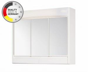 Szafka z lustrem 60x51x18cm oświetleniem i gniazdkiem,  jarzeniówka T8,1x15W  230 V, Saphir- Wysoka jakość