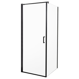 Kabina prysznicowa 79x79x196 cm / 5 mm , system „lift” / bez brodzika, czarny mat Hera
