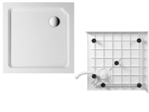 Brodzik prysznicowy 90x90x14cm  samonośny + syfon, biały Staryl SMC STARYL 