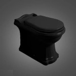 Miska WC Stojący 39x61 cm   Retro Czarny KERASAN  