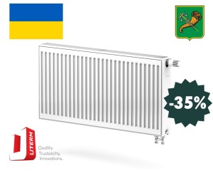 Grzejnik płytowy z podłączeniem dolnym UTERM Ventil Compact TYPE22 600x1600x102 mm, biały  -35%