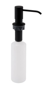 Dozownik mydła/płynu  blatowy 55x278x103 mm / 350 ml, czarny mat