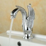 Bateria umywalkowa 19 cm ŁABĘDZ, srebro 