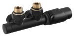  Zestaw  przyłączeniowy termostatyczny zespolony 50 mm , czarny mat  WICHER 