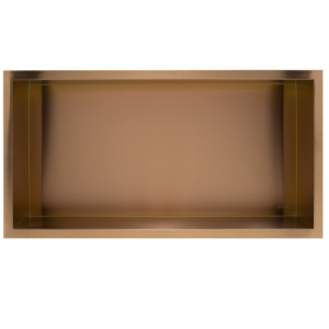 Półka wnękowa z kołnierzem 60x30x7 cm prostokąt stal nierdzewna, Box One miedź 