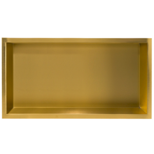 Półka wnękowa z kołnierzem 60x30x7 cm prostkąt stal nierdzewna, Box One złota 
