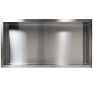 Półka wnękowa z kołnierzem 60x30x7 cm prostokąt stal nierdzewna, Box One chrom