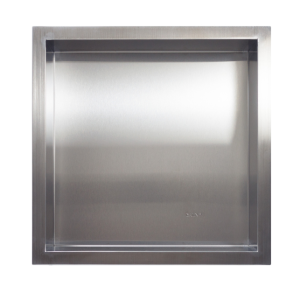 Półka wnękowa z kołnierzem 30x30x7 cm kwadrat stal nierdzewna, Box One chrom