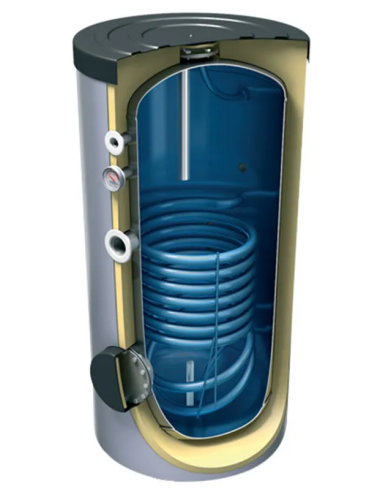 Zasobnik emaliowany pionowy 400 l z 1 wężownicą WEBER2.png