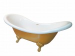 Wanna wolnostojąca RETRO 170 cm kompozyt barwiona w masie , ZŁOTA