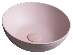 Umywalka betonowa 39x14 cm z korkiem ,  różowy FORMIGO  