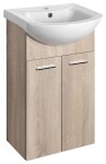 Szafka 41,5x74x25,3 cm z umywalką 45,5x40cm, dąb platin ZOJA 