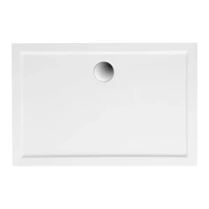 Brodzik 110x80x5,5 cm posadzkowy prostokątny akryl , biały GOLIAT