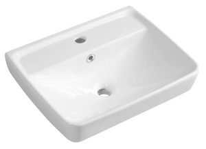 Umywalka ceramiczna 50x16,5x40 cm meblowa/ do zawieszenia , biały DURU