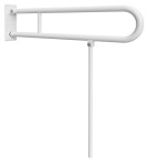 Poręcz uchylna z nogą podporową 100x800x829 mm, 120kg, biały, HANDICAP