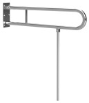 Poręcz uchylna z nogą podporową 100x800x829 mm, 120kg, stal nierdzewna, HANDICAP 