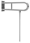 Poręcz uchylna z nogą podporową 100x800x616 mm, 120kg, stal nierdzewna, HANDICAP  