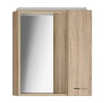  Szafka z lustrem i oświetleniem LED 60x60x14cm prawa, ZOJA / KERAMIA FRESH dąb platin