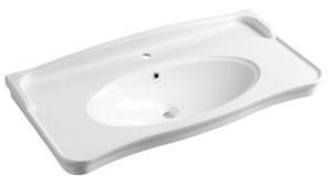 Umywalka ceramiczna 100x50 cm do zawieszenie na ścianie,  ANTIK CREAVIT 