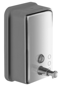Dozownik 122x207x135 mm płynnego mydła 1200 ml, stal nierdzewna polerowana