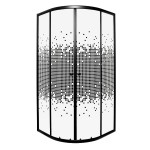 Kabina prysznicowa 90x90x183 cm /4 mm bez brodzika , czarna Pixel BL