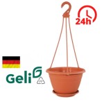 Doniczka GALICIA 30 cm + uchwyty do zawieszenia+ podstawka  terrakota