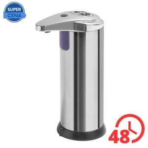 Bezdotykowy dozownik mydła 240 ml 74x184x113mm / 4 baterii 1,5 V AAA , stal nierdzewna  GEDY/ WYSYŁKA 48H
