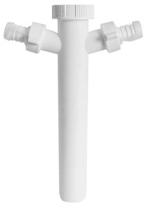 Rura odpływowa z podwójnym przyłączem 6/4"/ DN40, biała