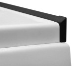 Listwa wannowa 2x pręt prosty: 195 cm,  2x łącznik narożny, 2x zaślepka , czarna