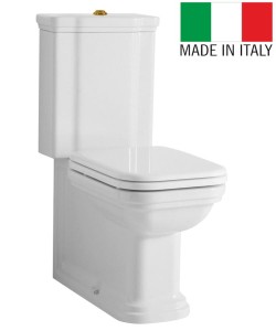 Kompakt WC 40x87,5x68 cm odpływ uniwersalny +deska Soft Close biała/brąz, biały-brązowy WALDORF
