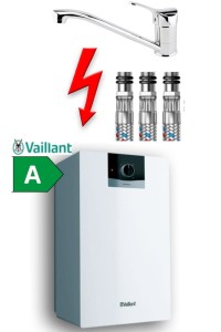 Bojler niskociśnieniowy  5l podumywalkowy 230 W- 2 kW, VEN5/7-5 U Vaillanat + BATERIA KUCHENNA BEZCIŚNIENIOWA TRÓJDROŻNA DO PODGRZEWACZY WODY ,CHROM