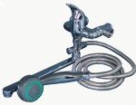 Bateria do bojlera na drewno z kompletem natryskowym 100 mm rozstaw króćców ,chrom  Wittigsthal  