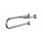 Uchwyt łazienkowy trójnożny prawy dla osób niepełnosprawnych, 55cm/Ø 32 mm/150kg, stal nierdzewna połysk