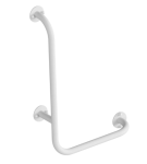 Poręcz kątowa prawa 60x40cm Ø 32 mm/180 kg,  biała