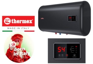 Poziomy bojler slim ,,uczący się" 42L sterowany aplikacją Wi-Fi  Wi-Fi  Thermex ID 50 H Shadow 